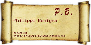 Philippi Benigna névjegykártya